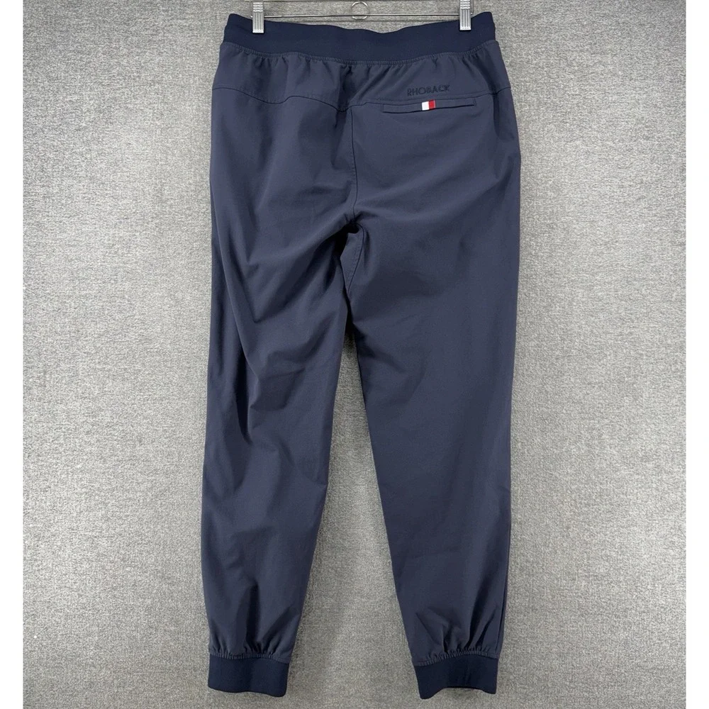 Rhoback Delta Golf Performance Jogger Pants Men Large Blue Stretch Drawstrings